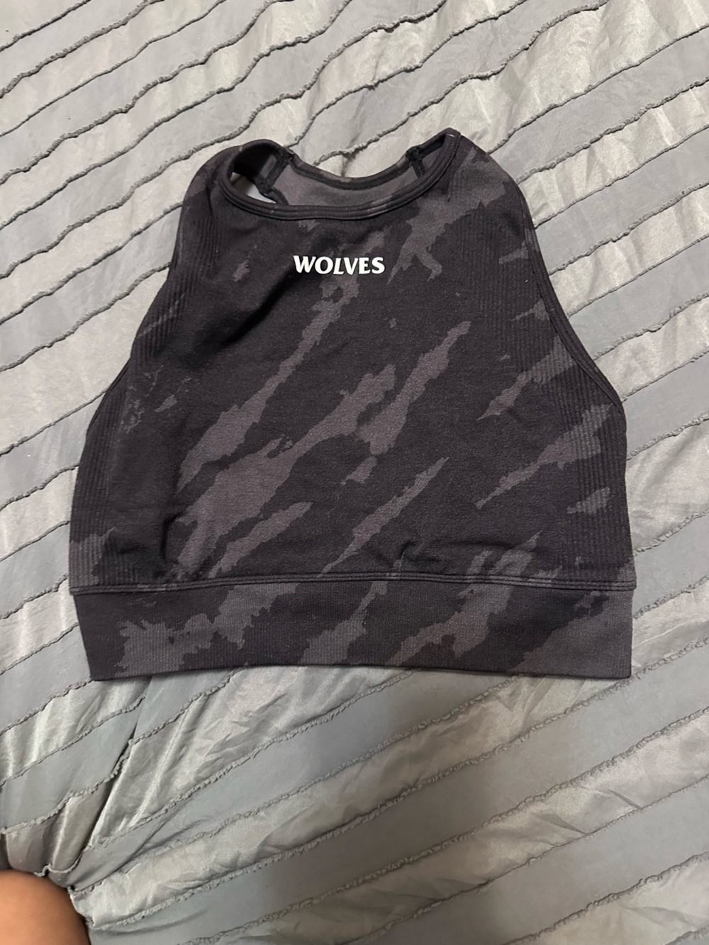 WOLVES Black Seamless Crop Top